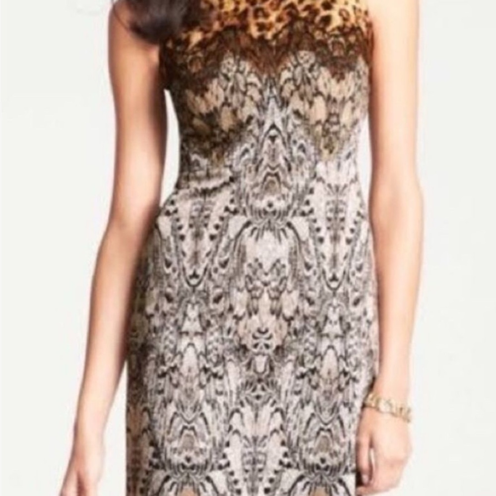 Ann Taylor Black Sleeveless Sheath Dress Knee-Length Cocktail